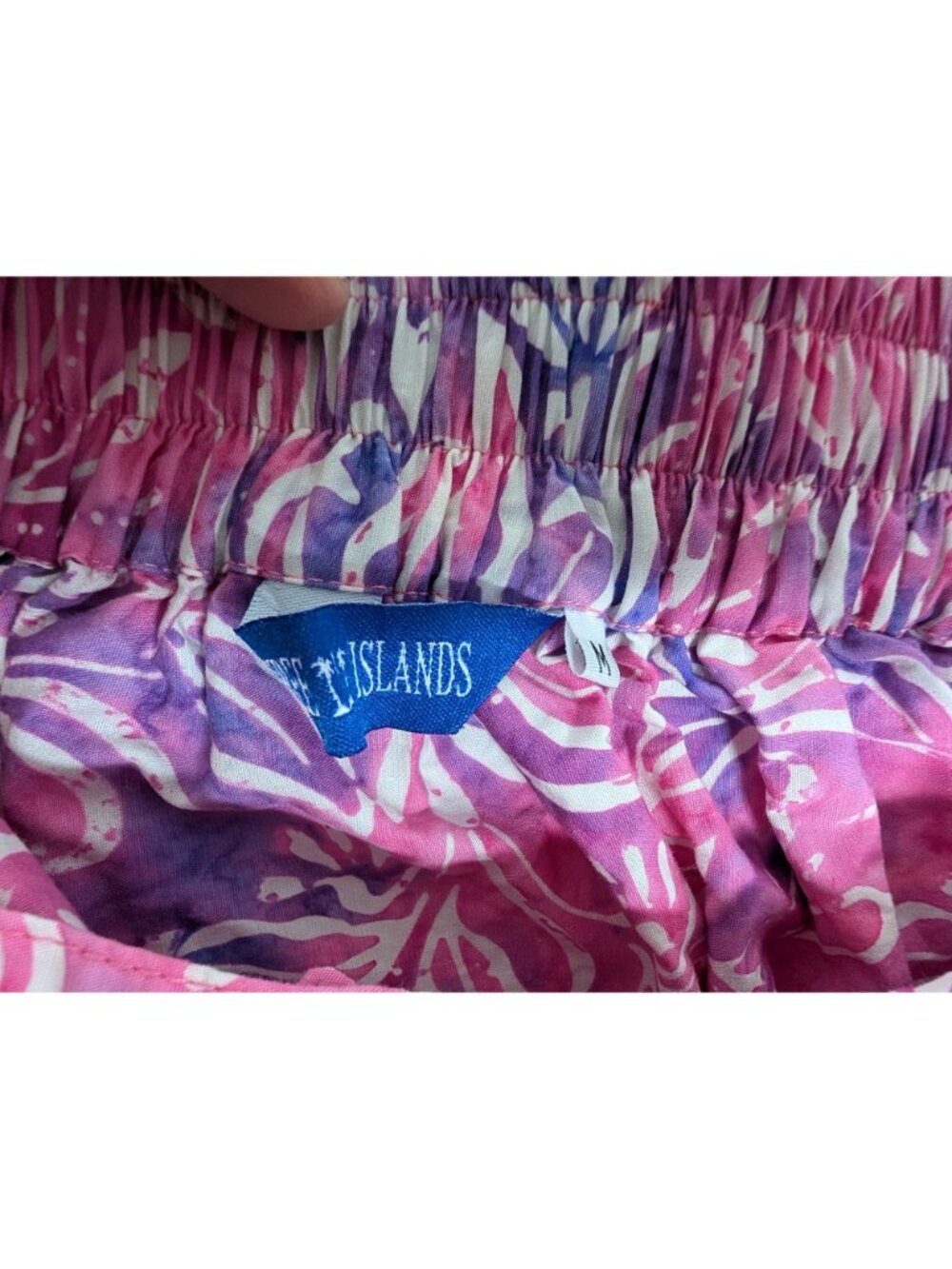 Three Islands Pink Tiered Floral Maxi Skirt With Elastic Waist Size M - Picture 13 of 14